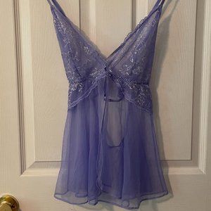 Victoria's Secret Purple Sparkly Babydoll